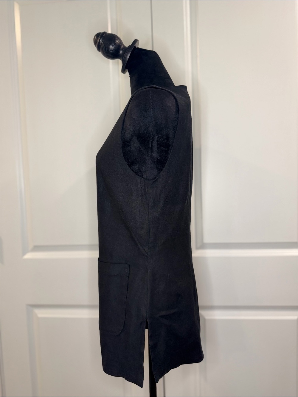 Maeve Classic Black Button-Front Sleeveless Women's Vest Top size Small - Picture 7 of 14
